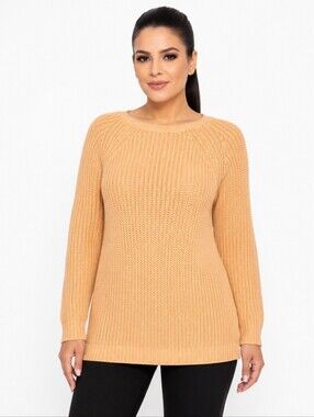 Zaraknit Elegant Women's Beige Knit Sweater. Size  USA M (38).
